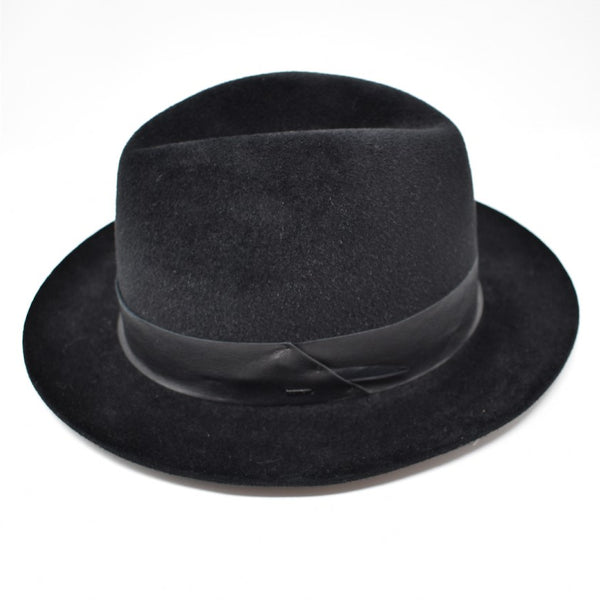 Fur Felt Pinch Front Fedora Snap Brim